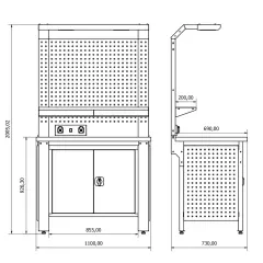 Proline Plus+ Combo 1101 Çalışma Tezgahı