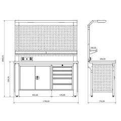 Proline Plus+ Combo 1701 Çalışma Tezgahı