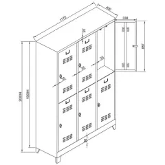 Standart Altılı Soyunma Dolabı