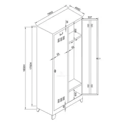Standart İkili Soyunma Dolabı