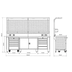 Proline Plus+ Combo 2601 Çalışma Tezgahı