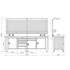 Proline Plus+ Combo 2604 Çalışma Tezgahı
