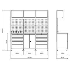 Moduline Combo 03 Çalışma Tezgahı