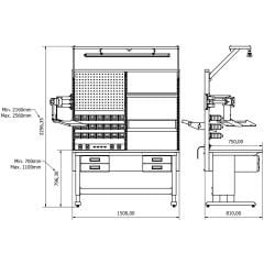 concept çalışma tezgahı combo 1506