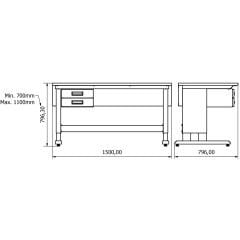 concept çalışma tezgahı combo 1513