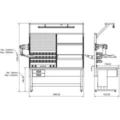 concept çalışma tezgahı combo 1801