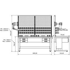 concept çalışma tezgahı combo 1808
