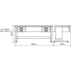 concept çalışma tezgahı combo 1812