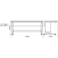 concept çalışma tezgahı combo 1814