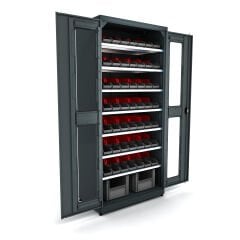 yedi raflı metal malzeme dolabı 5019 