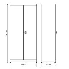 beş çekmeceli metal malzeme dolabı 5023