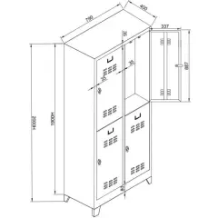 dörtlü soyunma dolabı