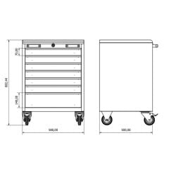 Moduline Mobil Dolap (7 çekmeceli)